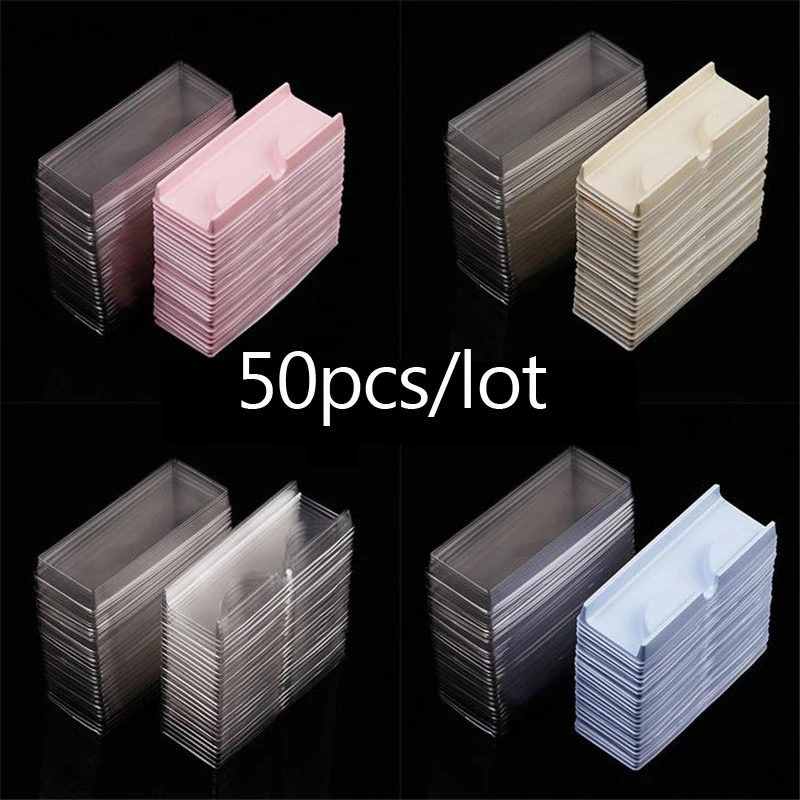 Beauty Makeup Box Set - 50pcs/set Plastic Pink Beige Transparent Eye