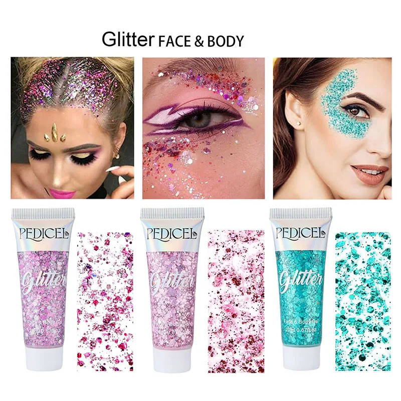 Body Shimmer Lotion - Eye Glitter Nail Hair Body Face
