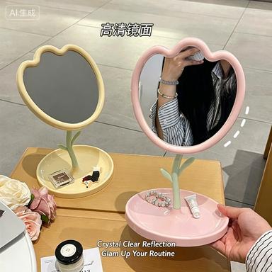 Beauty Makeup Table - Advanced Flower Mirror Tulip Makeup Mirror