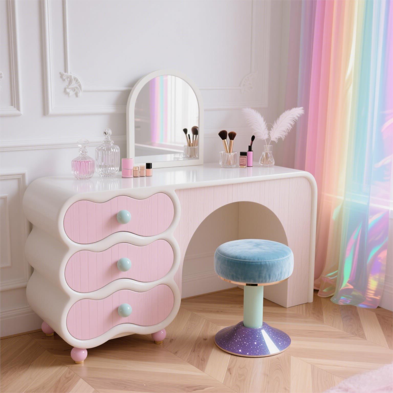 Beauty Makeup Table - Pink Desgin Vanity Table Women European