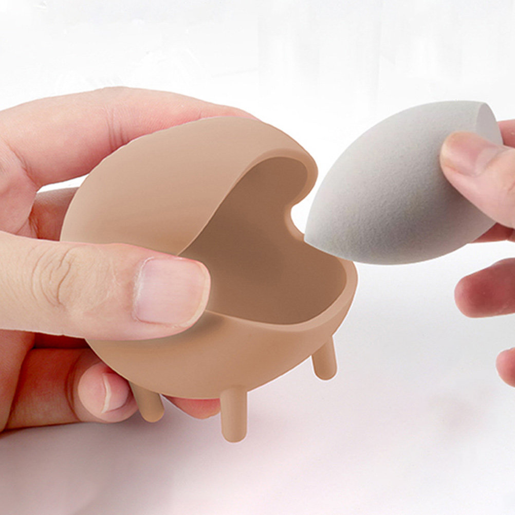 Beauty Makeup Organizer - Premium Silicone Makeup Sponge Case for