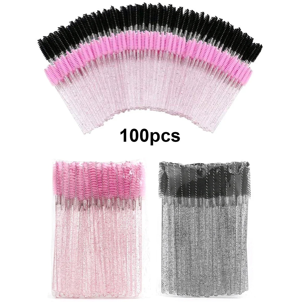 Beauty Makeup Products - 100pcs Disposable Eyelash Brushes Spoolies Micro