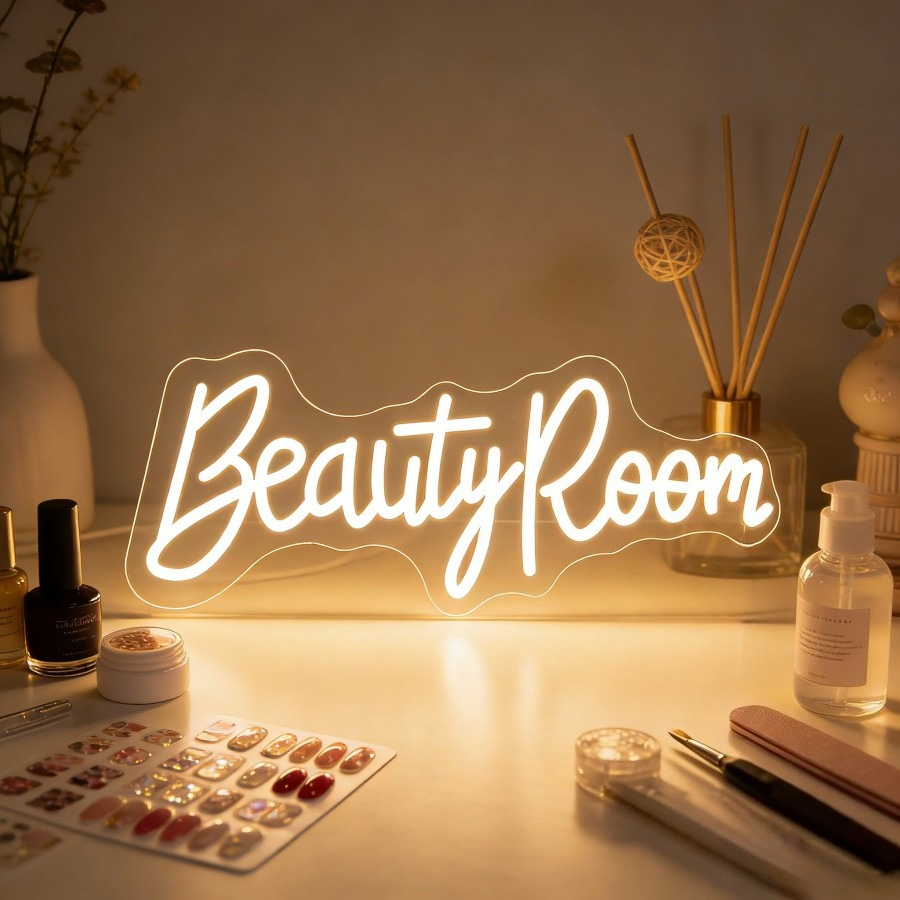 Beauty Makeup Table - Beauty Room Neon Sign LED Marquee