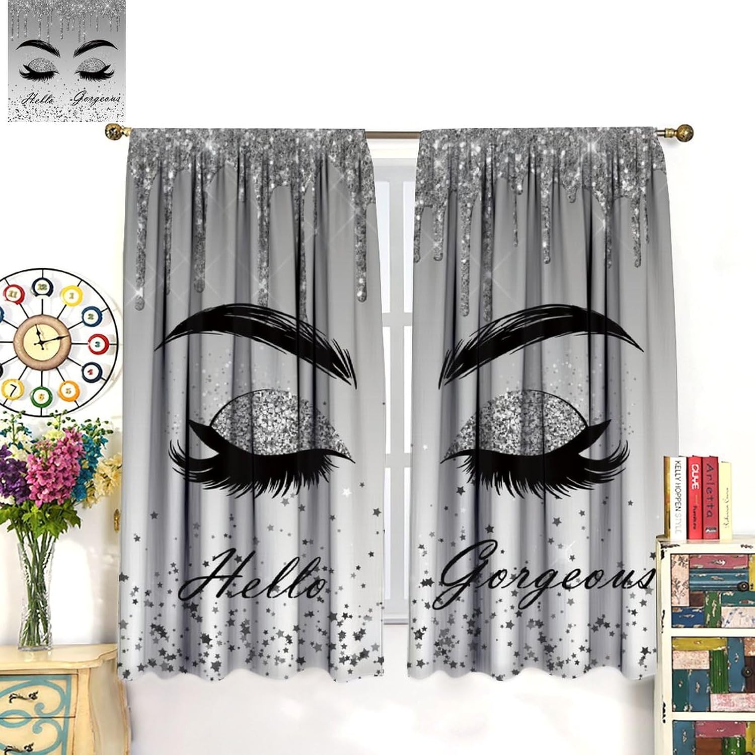 Silver Glitter Drip Eyelash Cu - đánh giá và giá Beauty Makeup Filter
