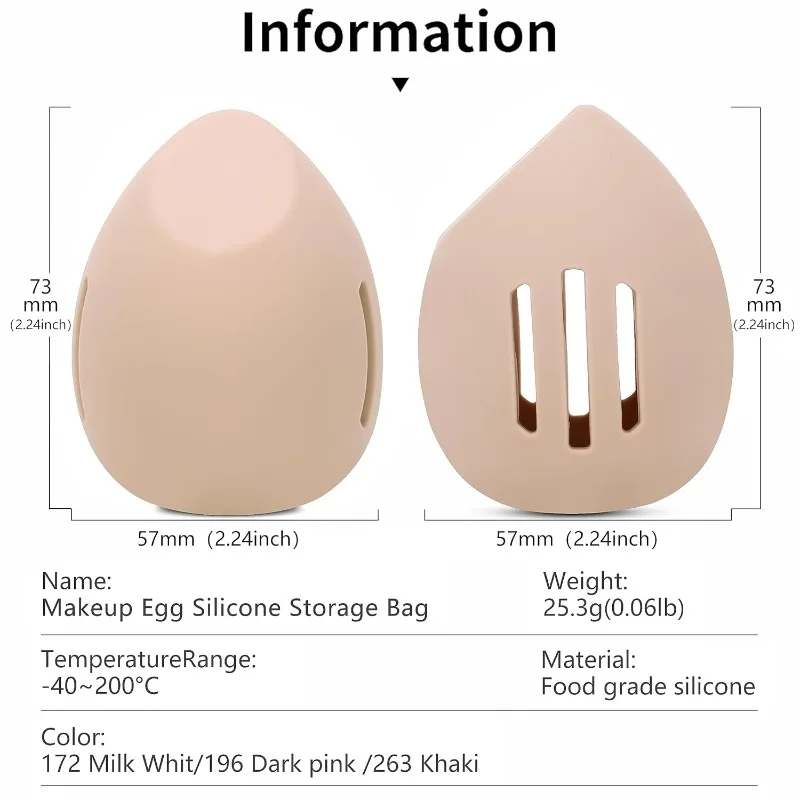 Silicone Beauty Egg Breathable - đánh giá và giá Beauty Makeup Organizer