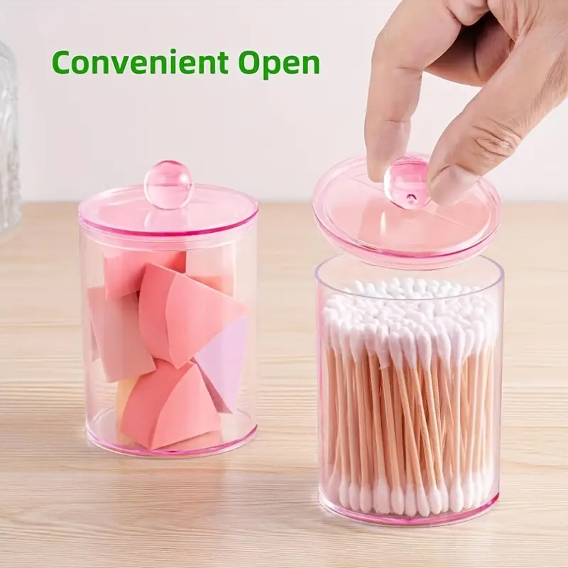 Transparent Cotton Swab Storag - đánh giá và giá Beauty Makeup Organizer