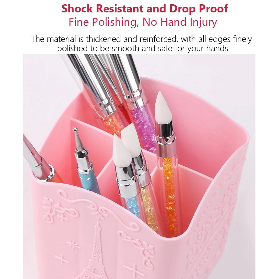 4-Compartment Nail Art Brush H - đánh giá và giá Beauty Makeup Products