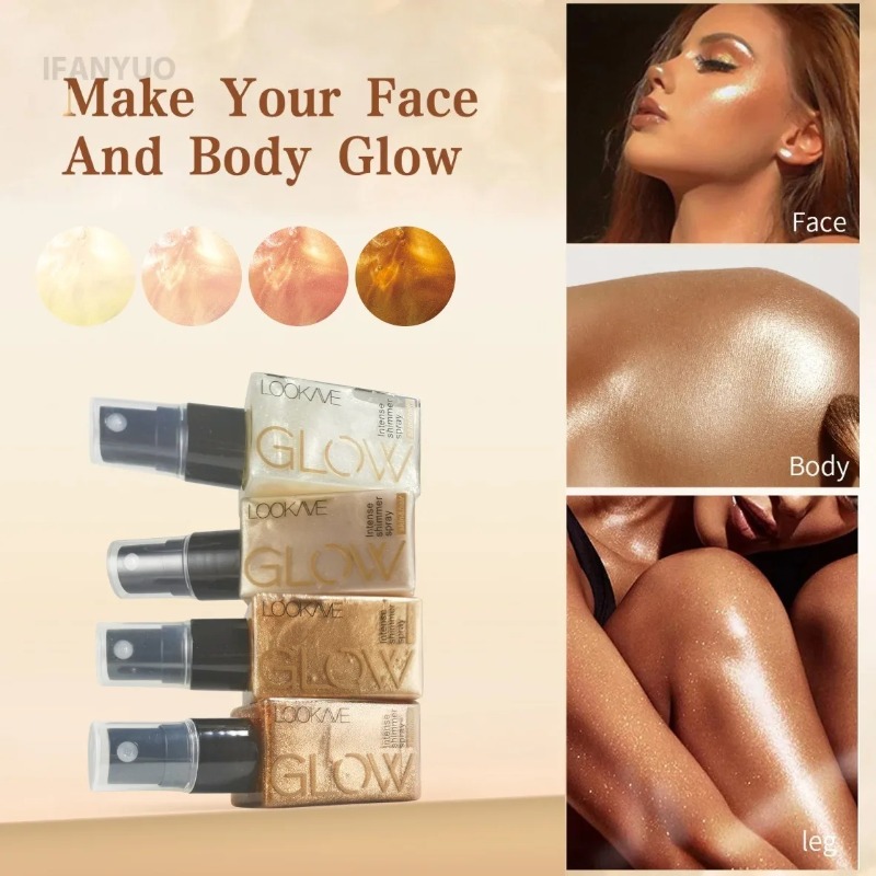Pearlescent Glitter Spray Shim - đánh giá và giá Body Shimmer Lotion