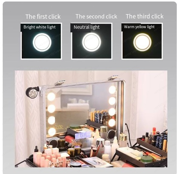 22 inch Trolley Suitcase LED L - đánh giá và giá Beauty Makeup Table