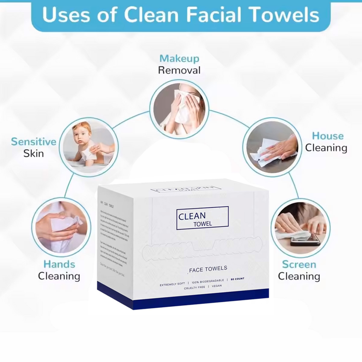 50Pcs/Box Disposable Face Towe - đánh giá và giá Beauty Makeup Organizer