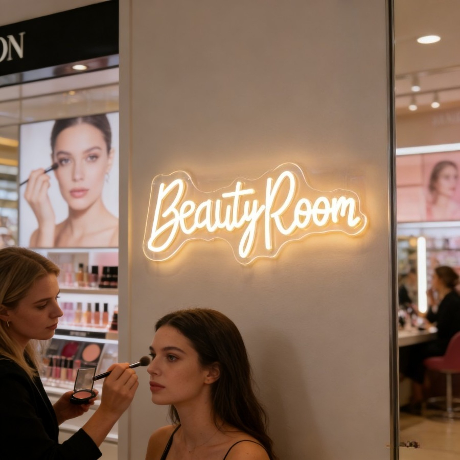 Beauty Room Neon Sign LED Marq - đánh giá và giá Beauty Makeup Table