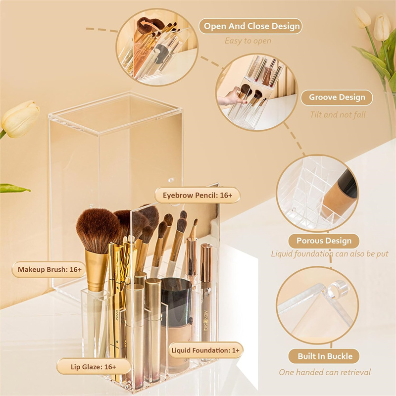 Makeup Brush Holder Organizer  - đánh giá và giá Beauty Makeup Organizer